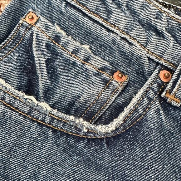 GRLFND x Revolve Amanda Jeans Distressed Straight Leg 90s High Waist Scandi 26 - Picture 8 of 13